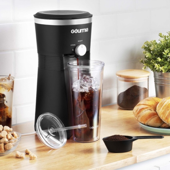 GOURMIA Iced Coffee Maker with Reusable Tumbler, Black - Picture 5 of 8